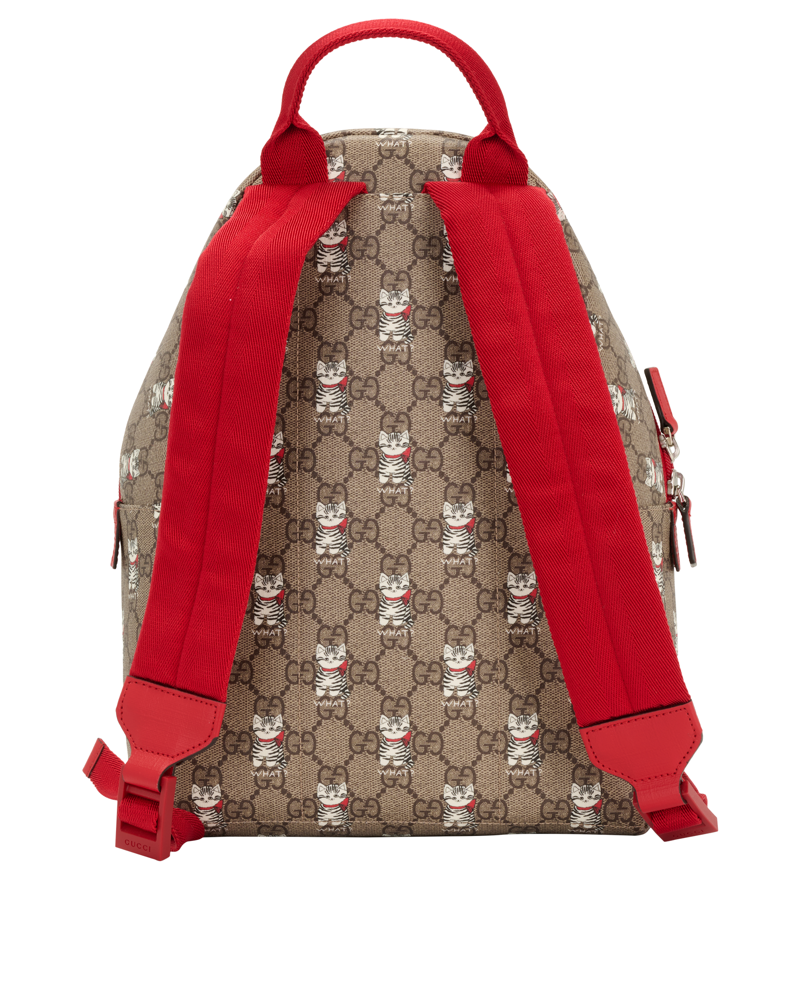 GG Cats Print Backpack, &pound;450, Handbags, Brown, Canvas, Back view